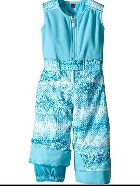 Spyder Bitsy Sparkle Tart Pants Toddler Girls Size 6 Ski Bib Snow Blue Overalls